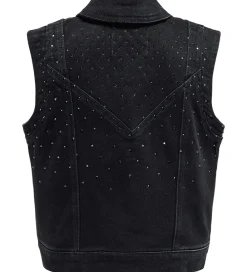 Denimvest - KogKennedy - Washed Black/Rhinestone|Kids Only Hot