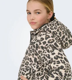Dynejakke - KogDalia - Kort - Silver Mink/Leo|Kids Only New