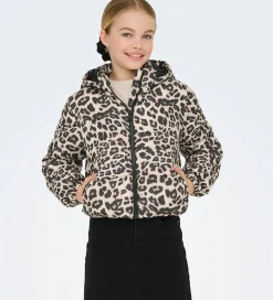 Dynejakke - KogDalia - Kort - Silver Mink/Leo|Kids Only New