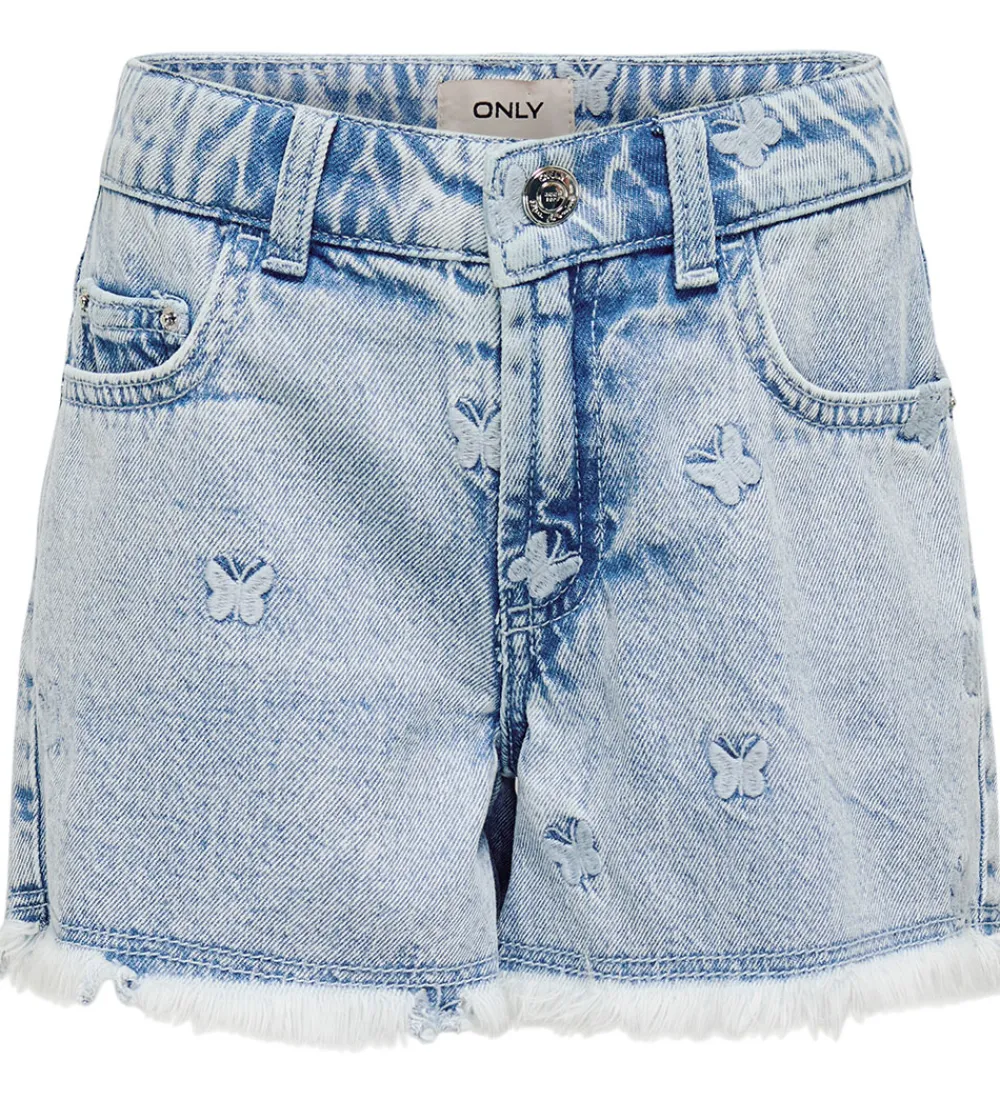 Shorts - KogRobyn - Lyseblå Denim/Sommerfugl|Kids Only Sale