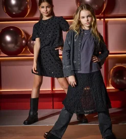 Skjorte - KogGrace - Washed Black/ Heart Embroide|Kids Only