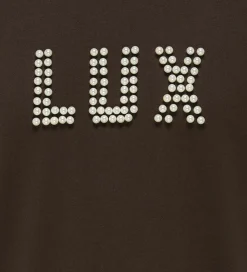 T-shirt - KogKate - O-Neck Pearl Top - Black Coffee/Lu|Kids Only Best