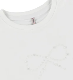 T-shirt - KogKate - Pearl - Cloud Dancer/Bow|Kids Only Hot