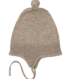 Babyhjelm - Uld - Strik - Mattou - Lysebrun|Konges Sløjd Outlet