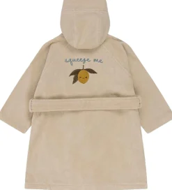 Badekåbe m. Broderi - Terry - Lemon|Konges Sløjd Online