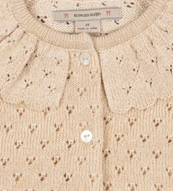 Cardigan - Strik - Buttercream m. Hulmønster|Konges Sløjd Outlet