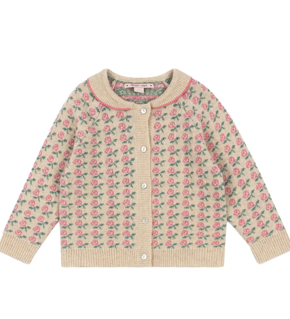 Cardigan - Strik - Uld/Akryl - Rose|Konges Sløjd Clearance