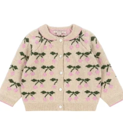 Cardigan - Uld - Strik - Belou - Cherry|Konges Sløjd Outlet