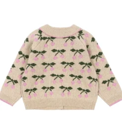 Cardigan - Uld - Strik - Belou - Cherry|Konges Sløjd Outlet