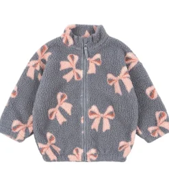 Fleecejakke - Jody Teddy - Bella Blue Bow|Konges Sløjd Sale