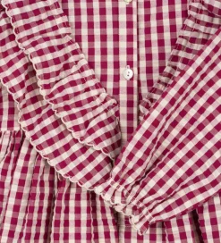 Kjole - Kim - Sangria/Butter Check|Konges Sløjd Best