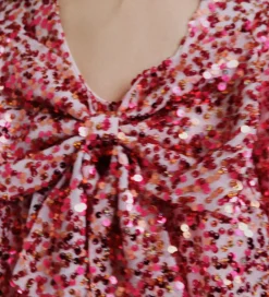 Kjole - Lila Sequin Bow - Sparkling Sangria|Konges Sløjd