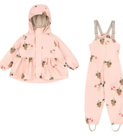 Regntøj m. Seler/Fleece - PU - Palme - Bow Kitty Pi|Konges Sløjd Discount