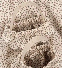 Regntøj m. Seler/Fleece - PU - Rainy Palme - Milk T|Konges Sløjd Outlet