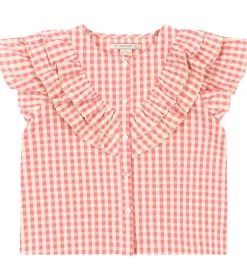 Skjorte - Kim Frill - Flamingo Plume Check|Konges Sløjd Clearance