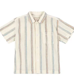 Skjorte K/Æ - Vincent - Antique White m. Striber|Konges Sløjd