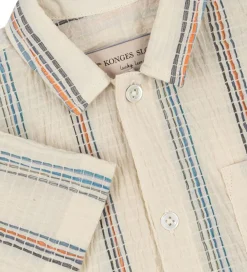 Skjorte K/Æ - Vincent - Antique White m. Striber|Konges Sløjd