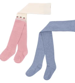 Strømpebukser - Bambus - 2-pak - Purple/Pink Dolphi|Konges Sløjd Clearance