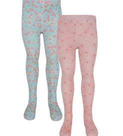 Strømpebukser - 2-pak - Fiola - Lacy Print|Konges Sløjd Online