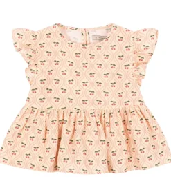 Top - Musselin - Coco - Cherry Pink Motif|Konges Sløjd New