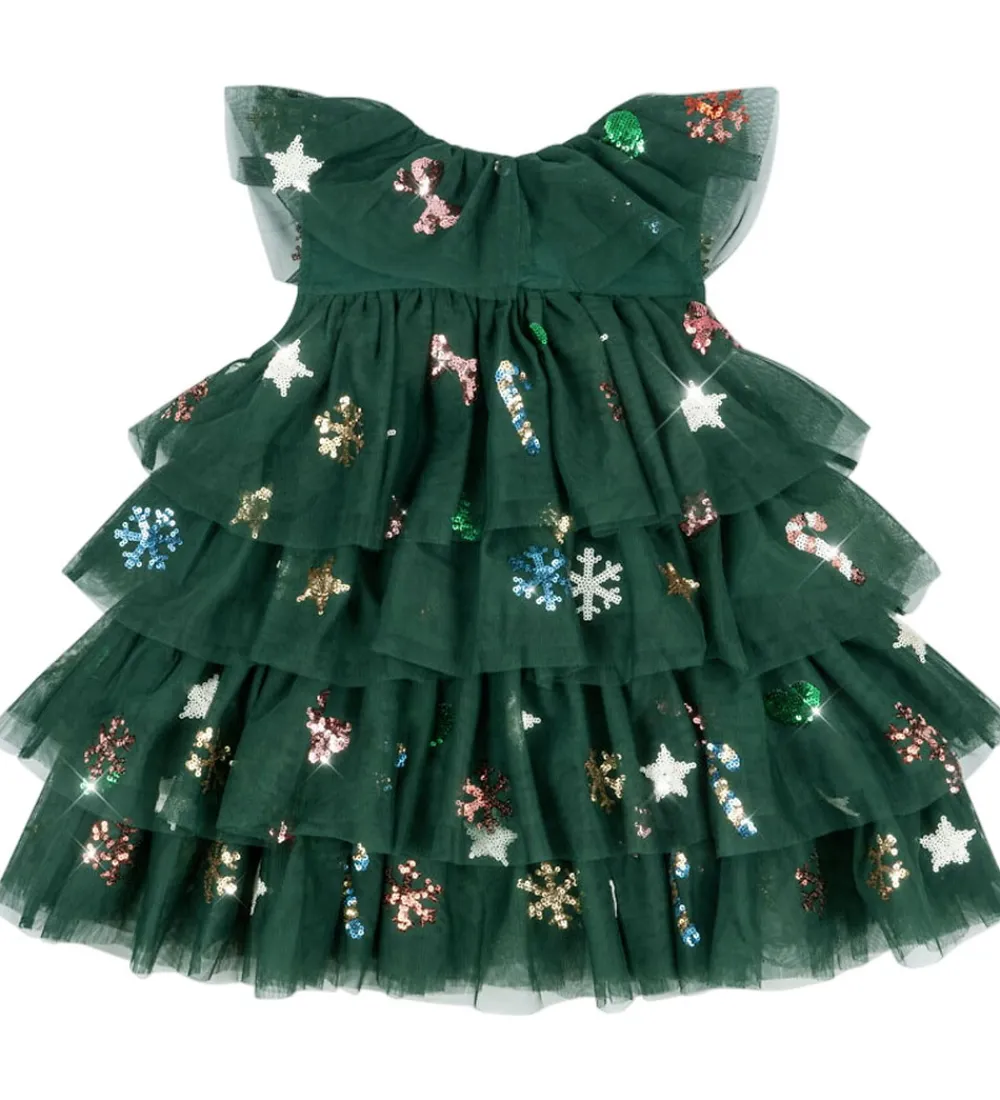 Tylkjole - Yvonne Christmas - Hunter Green m. Paill|Konges Sløjd Outlet