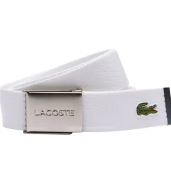Bælte - Woven Strap - Hvid m. Logo|Lacoste Clearance