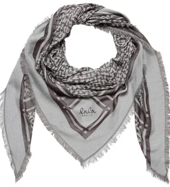 Tørklæde - Triangle Tilda - Swoosh Light Blue/Brown|Lala Berlin Outlet