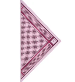 Tørklæde - 162x85 - Triangle Lattice M - Fushia Rose|Lala Berlin Best