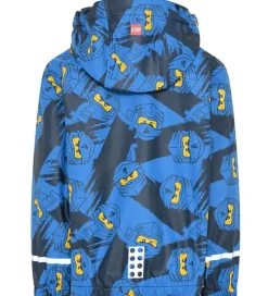 LEGO® Ninjago Regnjakke - PU - Jonathan 103 - Blå m. Ninjaer|LEGO® Wear Best