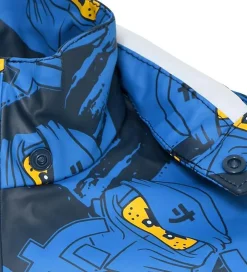 LEGO® Ninjago Regnjakke - PU - Jonathan 103 - Blå m. Ninjaer|LEGO® Wear Best