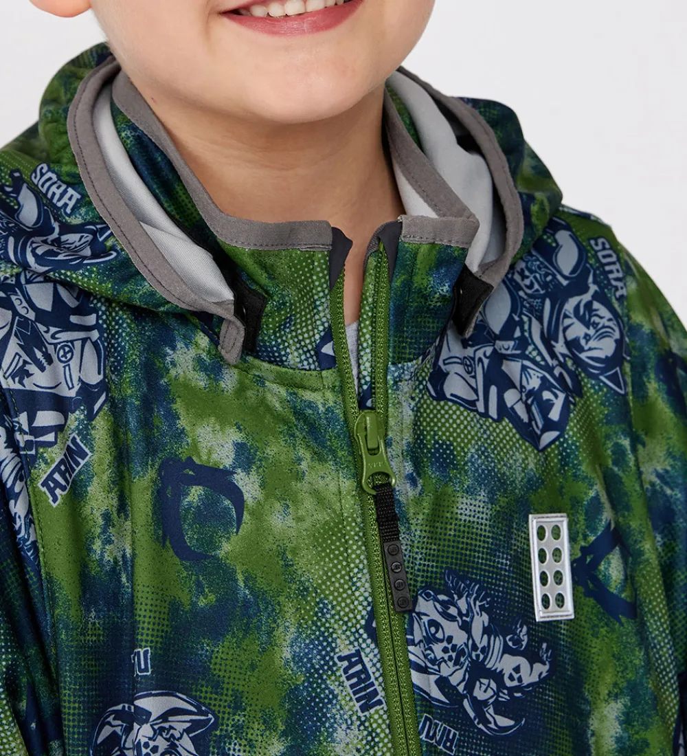 LEGO® Ninjago Softshelljakke - LWScout 202 - Twist Of Lime/Grå m|LEGO® Wear Clearance