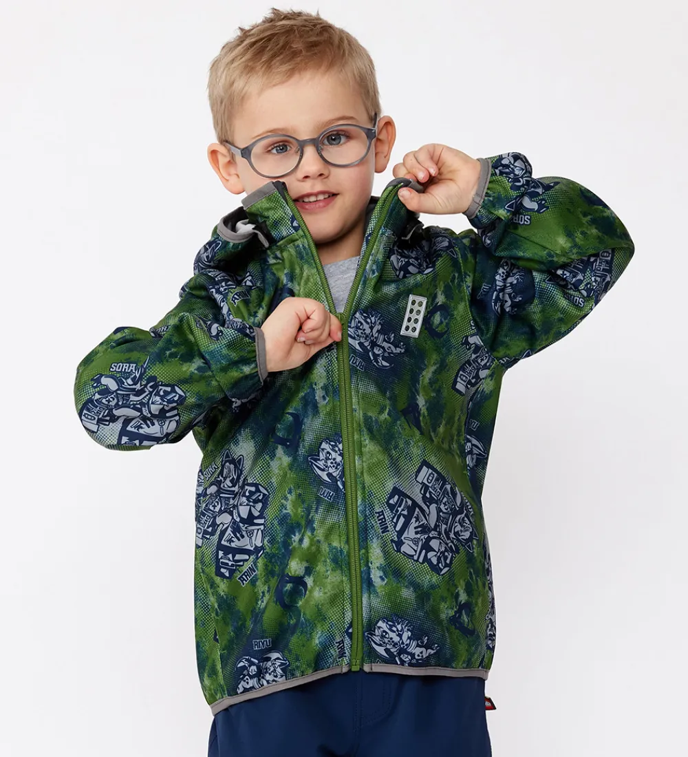 LEGO® Ninjago Softshelljakke - LWScout 202 - Twist Of Lime/Grå m|LEGO® Wear Clearance