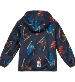 LEGO® Ninjago Softshelljakke - LWSaku 602 - Koksgrå m. Ninjaer|LEGO® Wear Hot