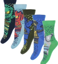 LEGO® Ninjago Strømper - 5-pak - LwaGan - Blå/Grøn|LEGO® Wear Clearance