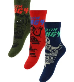 LEGO® Ninjago Strømper - 3-pak - Blå/Grøn/Rød|LEGO® Wear Sale