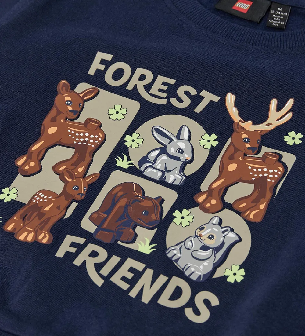 Duplo Sweatshirt - Mørkeblå m. Dyr|LEGO® Wear Sale