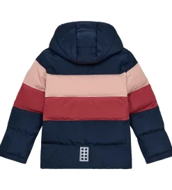 Dynejakke - LWJipe 705 - Navy/Dark Rose/Rose/|LEGO® Wear Online