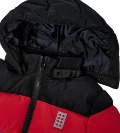 Dynejakke - LWJipe 705 - Sort/Rød/Grå|LEGO® Wear Hot