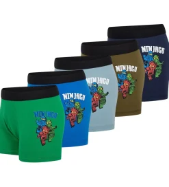 Ninjago Boxershorts - 5-pak - LwAgan 608 - Blå/Brun/G|LEGO® Wear Online