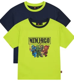Ninjago T-shirt - 2-pak - LwTaffy - Blå/Grøn|LEGO® Wear Sale