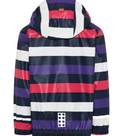 Regnjakke - PU - Jamaica 102 - Lilla/Hvid/Fuchsiastri|LEGO® Wear Online