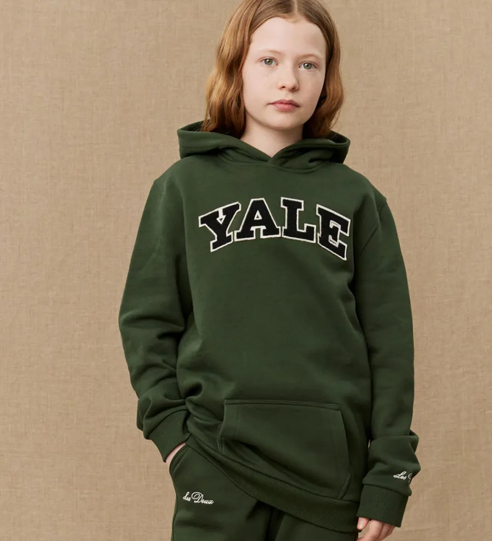 Hættetrøje - Yale - Grøn/Sort|Les Deux Best