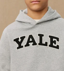 Hættetrøje - Yale - Lys Grå Meleret/Sort|Les Deux Discount