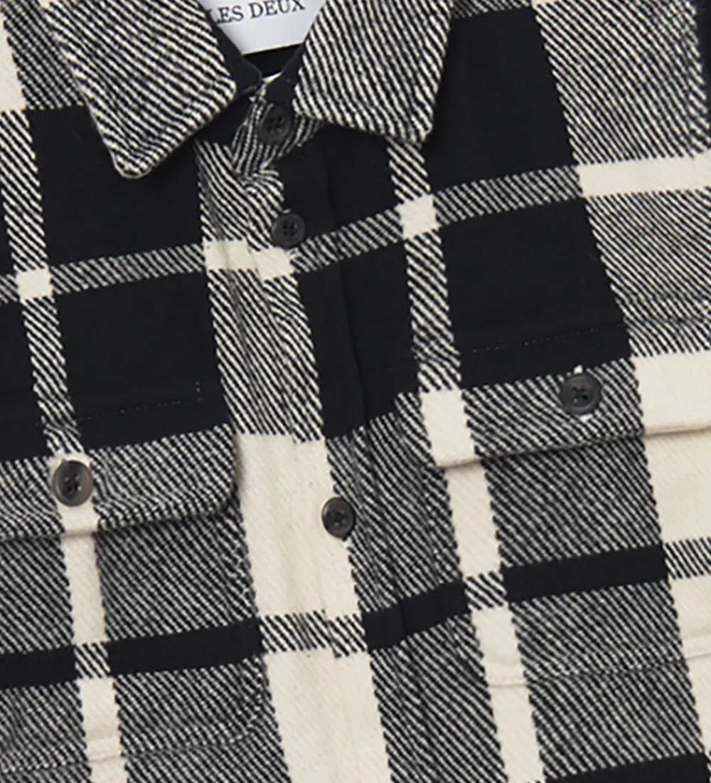Skjorte - Joseph Check - Black/Ivory|Les Deux Best