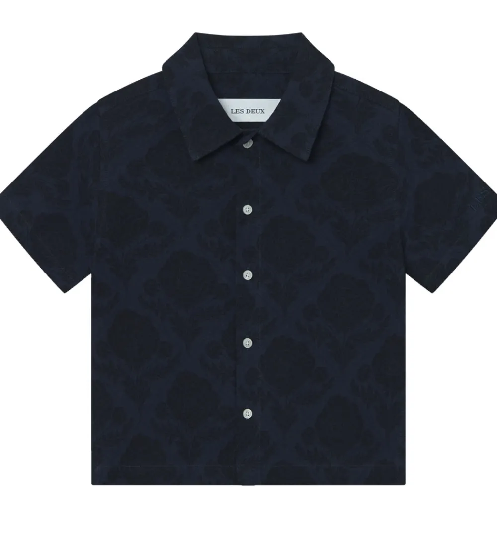 Skjorte - Lesley Flower Tile - Navy/Dark Navy|Les Deux