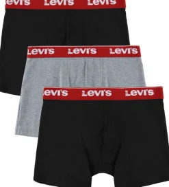 Boxershorts - 3-pak - Black/Gråmeleret|Levis Clearance