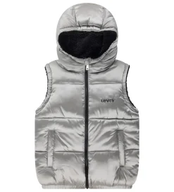 Dynevest m. Fleece - Vendbar - Sølv/Sort|Levis Sale