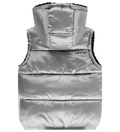 Dynevest m. Fleece - Vendbar - Sølv/Sort|Levis Sale