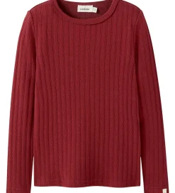 Lil' Atelier Bluse - Rib - NmfRita - Red Dahlia|Lil Atelier Outlet