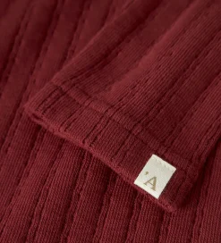 Lil' Atelier Bluse - Rib - NmfRita - Red Dahlia|Lil Atelier Outlet